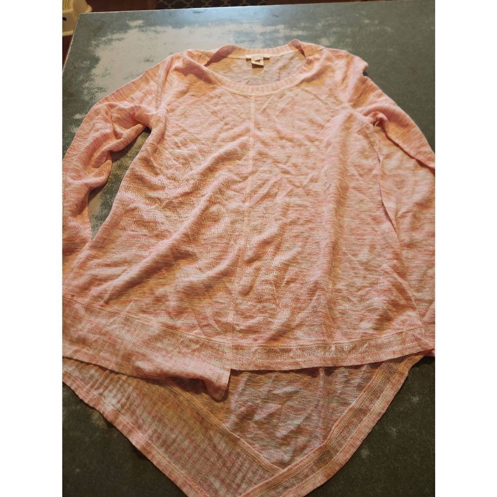 Sundance Catalog Beautiful Dreamer Asymmetrical Hem Pink Sweater sz Small